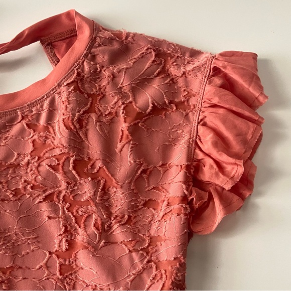 Anthropologie Ruffle Knit Mini Dress Size Small - Picture 4 of 10